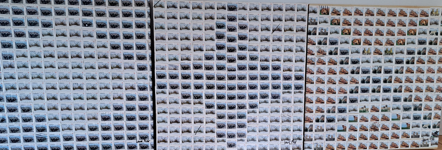 Raccoons, rabbits, etc triptyque 12x12’’